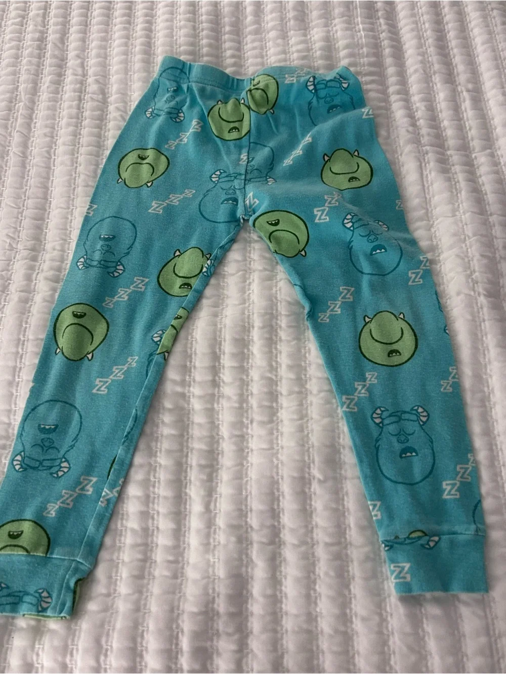 Monsters, Inc. Green & Blue Kids Pajama Set. Size 5T